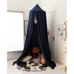 MINKUROW Baldacchino Per Bebè - Zanzariera In Cotone Per Camera Da Letto - Altezza 270 Cm Blu Navy -Vendite ATMOSPHERA || None || Maxwell & Williams 85922145 3