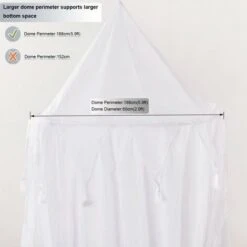 MINKUROW Baldacchini Per Lettino Per Bambini, Decorazione Per Cameretta Per Bambini, Zanzariera In Mussola, Altezza 240 Cm, Colore Bianco -Vendite ATMOSPHERA || None || Maxwell & Williams 85922150 3