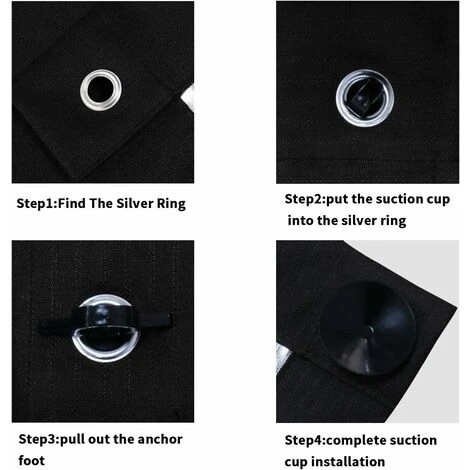 MINKUROW Tende Cieche Con Ventosa Isolante Termico Per Riflettore Del Raggio Di Sole Finestre Da Tetto Velux Ventosa 60x120 Cm Grigio Scuro 6 MINKUROW Tende Cieche Con Ventosa Isolante Termico Per Riflettore Del Raggio Di Sole Finestre Da Tetto Velux Ventosa 60x120 Cm Grigio Scuro - immagine 4