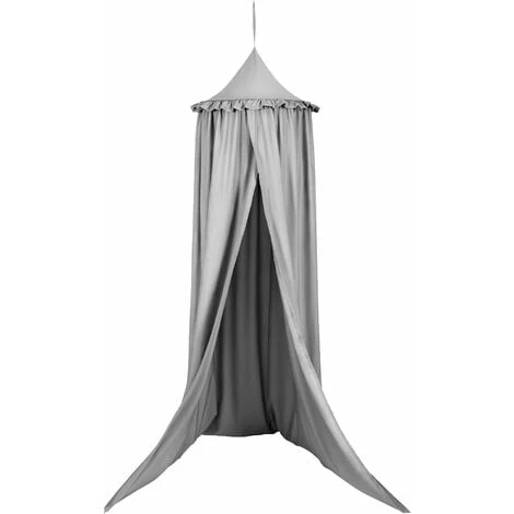 MINKUROW Letto A Baldacchino Per Bambini - Zanzariera In Cotone Per Camera Da Letto - Altezza: 240 Cm Grigio 4 MINKUROW Letto A Baldacchino Per Bambini - Zanzariera In Cotone Per Camera Da Letto - Altezza: 240 Cm Grigio - immagine 2
