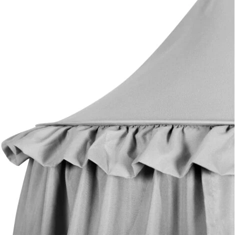 MINKUROW Letto A Baldacchino Per Bambini - Zanzariera In Cotone Per Camera Da Letto - Altezza: 240 Cm Grigio 6 MINKUROW Letto A Baldacchino Per Bambini - Zanzariera In Cotone Per Camera Da Letto - Altezza: 240 Cm Grigio - immagine 4