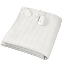 Scalda Coperta Elettrico, Scaldaletto, Singolo, 150 X 80 Cm, 60W, Bianco, Poliestere, Controller Meccanico, Standard/Certificazione: CB, CE