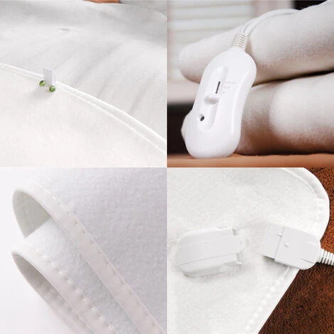 Scalda Coperta Elettrico, Scaldaletto, Singolo, 150 X 80 Cm, 60W, Bianco, Poliestere, Controller Meccanico, Standard/Certificazione: CB, CE 7 Scalda Coperta Elettrico, Scaldaletto, Singolo, 150 X 80 Cm, 60W, Bianco, Poliestere, Controller Meccanico, Standard/Certificazione: CB, CE - immagine 5