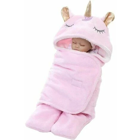 GTA Unicorno Sacco Nanna Neonato Fasciato Ragazza Ragazzo Spessa Coperta Avvolgente Con Cappuccio Calda Fasciatura Velluto Corallo Sacco Nanna Neonato Con Piedi Separati Sacco Nanna Neonato, Rosa 3 GTA Unicorno Sacco Nanna Neonato Fasciato Ragazza Ragazzo Spessa Coperta Avvolgente Con Cappuccio Calda Fasciatura Velluto Corallo Sacco Nanna Neonato Con Piedi Separati Sacco Nanna Neonato, Rosa