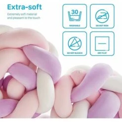 Paracolpi Per Culla 4 Weave Baby Cushion Snake Intrecciato Paraurti Velluto Paracolpi Paracolpi Nursery Per Neonati Culla Arredamento Camera Da Letto Con, Grigio+Bianco+Verde+Blu, 1.5m -Vendite ATMOSPHERA || None || Maxwell & Williams 86182230 5