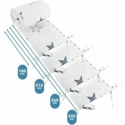 Paracolpi Con Schärpen Multicolore Fodera Protettiva In Lino Per Orsacchiotto Sulla Scala 180x28cm-Bianco -Vendite ATMOSPHERA || None || Maxwell & Williams 86185805 4