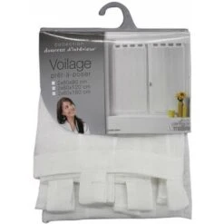 Douceur D' Intérieur Linahe Coppia Tenda Con Passanti Scovolini Poliestere, Poliestere, White, 90x60 Cm -Vendite ATMOSPHERA || None || Maxwell & Williams 86326965 2