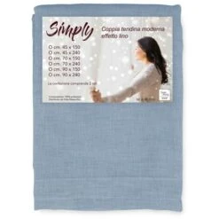 COPPIA Tendina VETRO MODERNA Larga 45 O 70 O 90 SIMPLY Azzurro COPPIA (2 TELI) CM. 45x150 -Vendite ATMOSPHERA || None || Maxwell & Williams 88774461 5