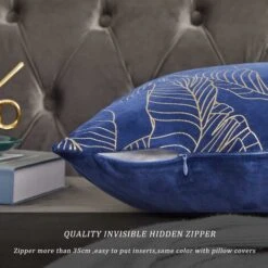 LITZEEFodere Per Cuscini 50x50 Cm Velluto Foglie D'oro Fodere Per Cuscini Blu Decorativo Fodere Per Cuscini Cuscino Per Divano Camera Da Letto Soggiorno Set Di 2 -Vendite ATMOSPHERA || None || Maxwell & Williams 88937294 3