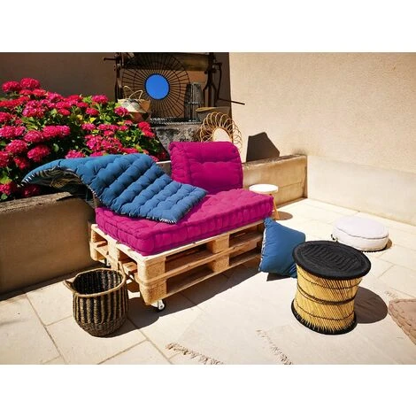 Cuscino Pallet In Cotone Colorato 120 X 60 Cm 4 Cuscino Pallet In Cotone Colorato 120 X 60 Cm - immagine 2