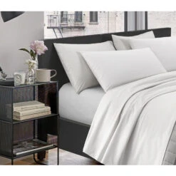 Lenzuolo Sotto Con Angoli Elastici 100% Puro Cotone Bianco - Singolo -Vendite ATMOSPHERA || None || Maxwell & Williams 89571707 3