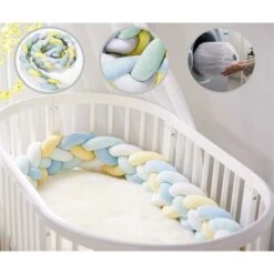 Paraurti Per Culla 4 Weave Cuscino Per Bambini Paraurti Intrecciato Serpente Paraurti Per Culla In Velluto Paraurti Per Cameretta Per Neonati Decorazioni Per La Camera Da Letto Con Sacco Per La Bianch