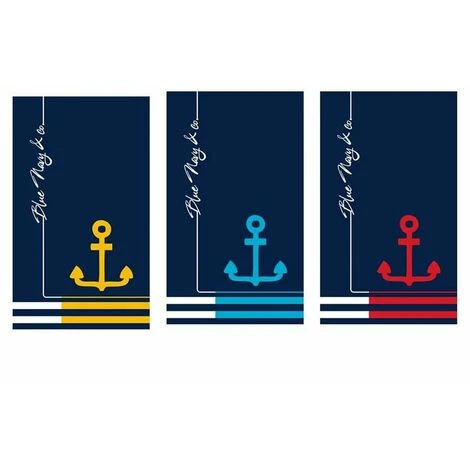 Telo Da Mare Secaneta Navy Ancora Jacquard (100 X 170 Cm) 3 Telo Da Mare Secaneta Navy Ancora Jacquard (100 X 170 Cm)