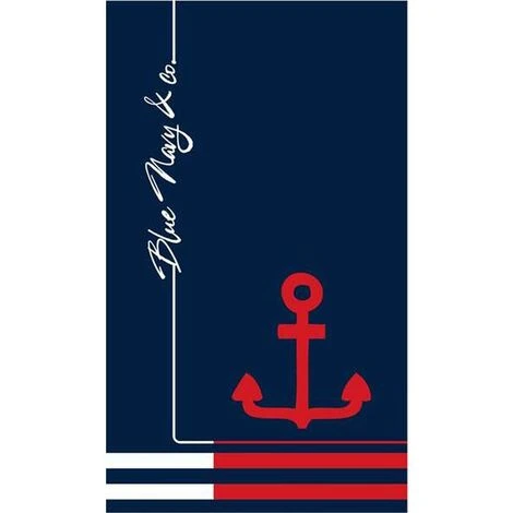 Telo Da Mare Secaneta Navy Ancora Jacquard (100 X 170 Cm) 4 Telo Da Mare Secaneta Navy Ancora Jacquard (100 X 170 Cm) - immagine 2