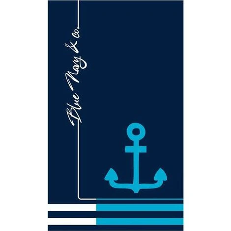 Telo Da Mare Secaneta Navy Ancora Jacquard (100 X 170 Cm) 5 Telo Da Mare Secaneta Navy Ancora Jacquard (100 X 170 Cm) - immagine 3
