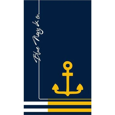 Telo Da Mare Secaneta Navy Ancora Jacquard (100 X 170 Cm) 6 Telo Da Mare Secaneta Navy Ancora Jacquard (100 X 170 Cm) - immagine 4