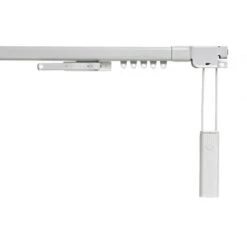 Binario Per Tende, Binario In Metallo Estensibile, Bianco, 70 A 120cm