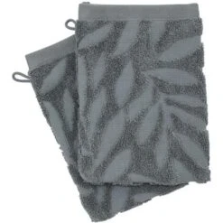 Set Di 2 Guanti, Cotone, Grigio Scuro, 15x21 Cm - Atmosphera Créateur D'intérieur