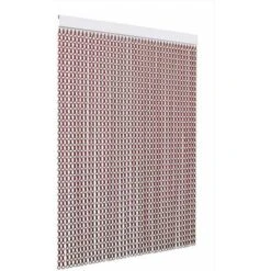 TENDAGGIMANIA Tenda Antimosche Per Porte E Finestre - Colore Binario: Argento - Modello Catena In Alluminio - (L.80 CM X H.240 CM, Rosso)