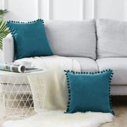 Topfinel Set Di 2 Cuscini In Velluto Con Pompon Fodere Per Cuscini Natalizi Tinta Unita Federa Per Cuscino Decorativo Cuscino Per Sedile Cuscino Decorativo Cuscino Per Divano Camera Da Letto Ufficio A -Vendite ATMOSPHERA || None || Maxwell & Williams 91193096 2