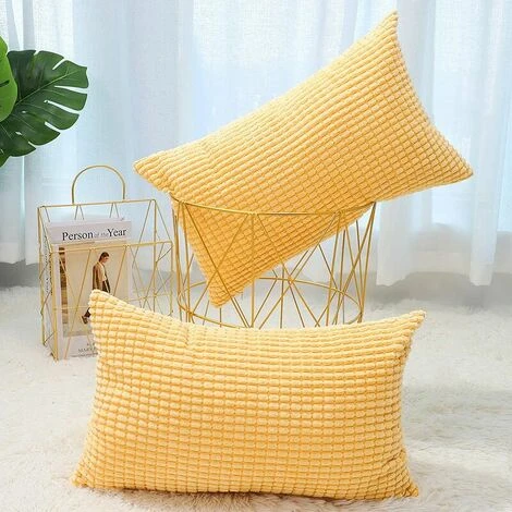 Federa Per Cuscino Set Di 2 Federa Per Cuscino In Velluto A Coste Federa Per Cuscino Cuscino Per Divano Federa Per Cuscino Con Cerniera Nascosta 30,5 X 50,8 Cm Giallo 5 Federa Per Cuscino Set Di 2 Federa Per Cuscino In Velluto A Coste Federa Per Cuscino Cuscino Per Divano Federa Per Cuscino Con Cerniera Nascosta 30,5 X 50,8 Cm Giallo - immagine 3