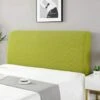 Copri Testata Letto, Copri Testata Letto Box Spring Trapuntato Tinta Unita Parapolvere Copricapo Elastico All-inclusive Copri Testata Cameretta Imitazione Giallo Smeraldo Pull 120-140