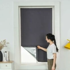 Tende Cieche Con Ventosa Termoisolante Per Finestra Da Tetto Con Riflettore Solare Velux Sucker 60 X 120 Cm Grigio Scuro