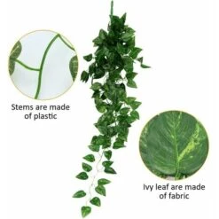 BCC Pianta Artificiale Foglia Di Anguria Artificiale 2 Pezzi Ghirlande Di Vite Decorazione Ghirlanda Di Foglie Di Anguria Artificiale Finta Adatta Per Matrimoni Festa Cucina Giardino Decorazione Uffic -Vendite ATMOSPHERA || None || Maxwell & Williams 91731524 2