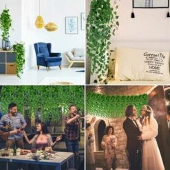 BCC Pianta Artificiale Foglia Di Anguria Artificiale 2 Pezzi Ghirlande Di Vite Decorazione Ghirlanda Di Foglie Di Anguria Artificiale Finta Adatta Per Matrimoni Festa Cucina Giardino Decorazione Uffic -Vendite ATMOSPHERA || None || Maxwell & Williams 91731524 3