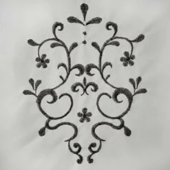 RHAFAYRE 1 Pezzo Tenda Trasparente In Poliestere, Ricami Floreali Con Pompon Tende Corte Decorazione Finestra Camera Da Letto/Bagno/Bar/Cucina (LxA/60x120 Cm, Grigio/Bianco) -Vendite ATMOSPHERA || None || Maxwell & Williams 91948289 2