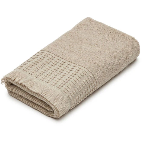 Kave Home - Asciugamano Veta 100% Cotone Beige 50 X 90 Cm 3 Kave Home - Asciugamano Veta 100% Cotone Beige 50 X 90 Cm