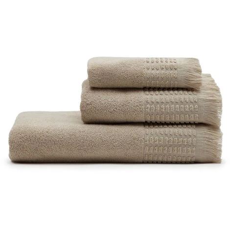 Kave Home - Asciugamano Veta 100% Cotone Beige 50 X 90 Cm 5 Kave Home - Asciugamano Veta 100% Cotone Beige 50 X 90 Cm - immagine 3