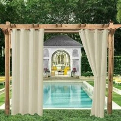 Tende Da Esterno Giardino Patio Gazebo Tende Oscuranti Antivento Protezione UV Tende Isolanti Resistenti Alla Muffa Con Asole 130 Cm Di Larghezza X 210 Cm Di Altezza 2 Pannelli Beige -Vendite ATMOSPHERA || None || Maxwell & Williams 92033315 3