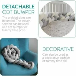 Paraurti Per Letto In Serpente Con Tappetino Per Bambini In Tessuto - Paracolpi Grigio + Bianco + Verde + Blu 1,5 M -Vendite ATMOSPHERA || None || Maxwell & Williams 92045514 4