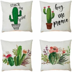 Federe Set Di 1 Fodera Per Cuscino Del Divano Stampa In Poliestere Serie Di Cactus Decorazione Divano Casa Camera Da Letto Federa Da Letto 18x18inch 45X45cm-c -Vendite ATMOSPHERA || None || Maxwell & Williams 92054692 5