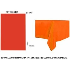 TOVAGLIA COPRIMACCHIA TNT 120X120 SET 25 PZ. ARANCIO