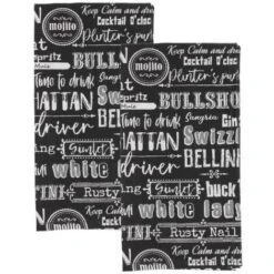 Set 2 Strofinacci 50x70 Cm In Cotone Nero