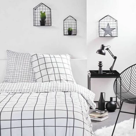 Copripiumino TODAY A Quadri Bianco 220 X 240 Cm 3 Copripiumino TODAY A Quadri Bianco 220 X 240 Cm