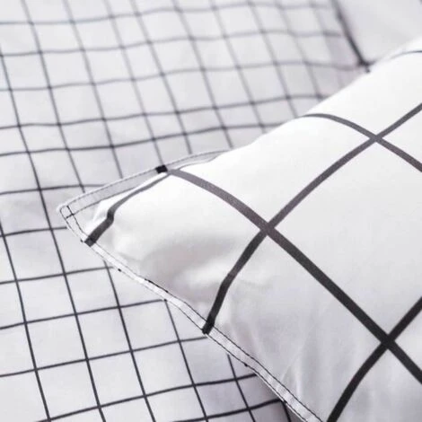 Copripiumino TODAY A Quadri Bianco 220 X 240 Cm 4 Copripiumino TODAY A Quadri Bianco 220 X 240 Cm - immagine 2