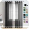 RHAFAYRE Tenda In Voile 150x250 Cm Tende Con Occhielli Semitrasparenti Soggiorno Moderno Finestra Decorazioni Per La Casa Camera Da Letto Cucina Balcone Bovindo Leggero,Nero 2 Pezzi -Vendite ATMOSPHERA || None || Maxwell & Williams 92679624 1
