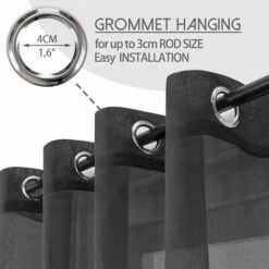 RHAFAYRE Tenda In Voile 150x250 Cm Tende Con Occhielli Semitrasparenti Soggiorno Moderno Finestra Decorazioni Per La Casa Camera Da Letto Cucina Balcone Bovindo Leggero,Nero 2 Pezzi -Vendite ATMOSPHERA || None || Maxwell & Williams 92679624 2