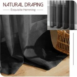 RHAFAYRE Tenda In Voile 150x250 Cm Tende Con Occhielli Semitrasparenti Soggiorno Moderno Finestra Decorazioni Per La Casa Camera Da Letto Cucina Balcone Bovindo Leggero,Nero 2 Pezzi -Vendite ATMOSPHERA || None || Maxwell & Williams 92679624 5