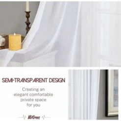 RHAFAYRE Tenda In Voile 150x250 Cm Tende Con Occhielli Semitrasparenti Soggiorno Moderno Finestra Decorazioni Per La Casa Camera Da Letto Cucina Balcone Bovindo Leggero, Bianco 2 Pezzi -Vendite ATMOSPHERA || None || Maxwell & Williams 92679632 4