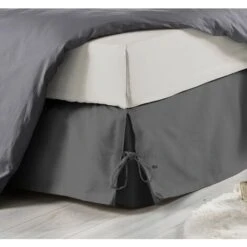 Douceur D'intérieur, Coprirete Con Laccetti, 140 X 190 Cm, In Cotone, Grigio -Vendite ATMOSPHERA || None || Maxwell & Williams 92953629 2