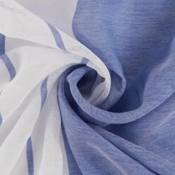 None Set Di 2 Tende Trasparenti Motivo Strisce Linee Geometriche Occhielli 140x220 Cm Per Soggiorno Camera Da Letto Blu Scuro -Vendite ATMOSPHERA || None || Maxwell & Williams 92963205 3