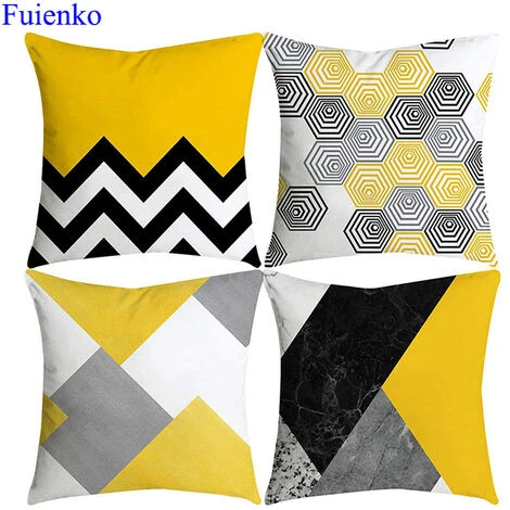 None Fodere Per Cuscini Giallo Tela 45x45cm 4 Pezzi 3 None Fodere Per Cuscini Giallo Tela 45x45cm 4 Pezzi