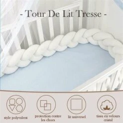 Paracolpi Per Culla - 3 Cuscini Per Neonati Intrecciati Paraurti Con Serpente Intrecciato Paracolpi Per Culla In Velluto Asilo Nido Per Neonati Decorazione Della Camera Da Letto Con (Rosa-Bianco-Viola -Vendite ATMOSPHERA || None || Maxwell & Williams 93247296 2