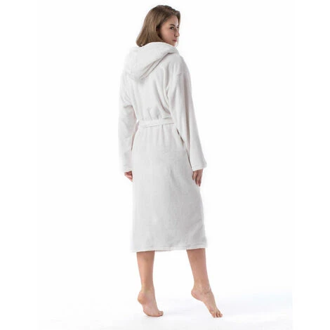 Accappatoio Da Interno/Accappatoio Con Cappuccio Per Donna E Uomo Accappatoio Per Adulti Taglie Bianco XXL 4 Accappatoio Da Interno/Accappatoio Con Cappuccio Per Donna E Uomo Accappatoio Per Adulti Taglie Bianco XXL - immagine 2