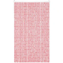 Tenda Antimosche Per Porta Finestra A Pannello Con Telaio In PVC, In Più Colori, Moschiera Con Corde A Perline Per Esterno Interno Fili A Caduta Bordeaux - 100 X 220 Cm