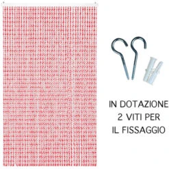 Tenda Antimosche Per Porta Finestra A Pannello Con Telaio In PVC, In Più Colori, Moschiera Con Corde A Perline Per Esterno Interno Fili A Caduta Bordeaux - 100 X 220 Cm -Vendite ATMOSPHERA || None || Maxwell & Williams 93468228 4